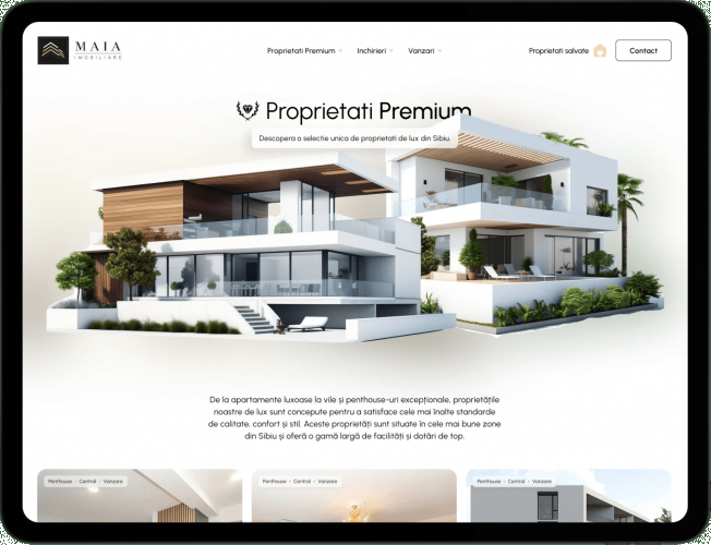 Maia Real Estate Agency Website screenshot 2