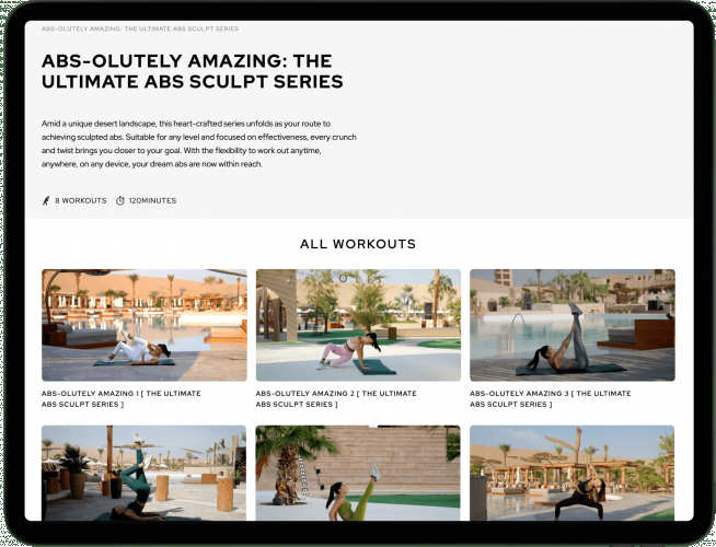 Fitness App - Web Design screenshot 2