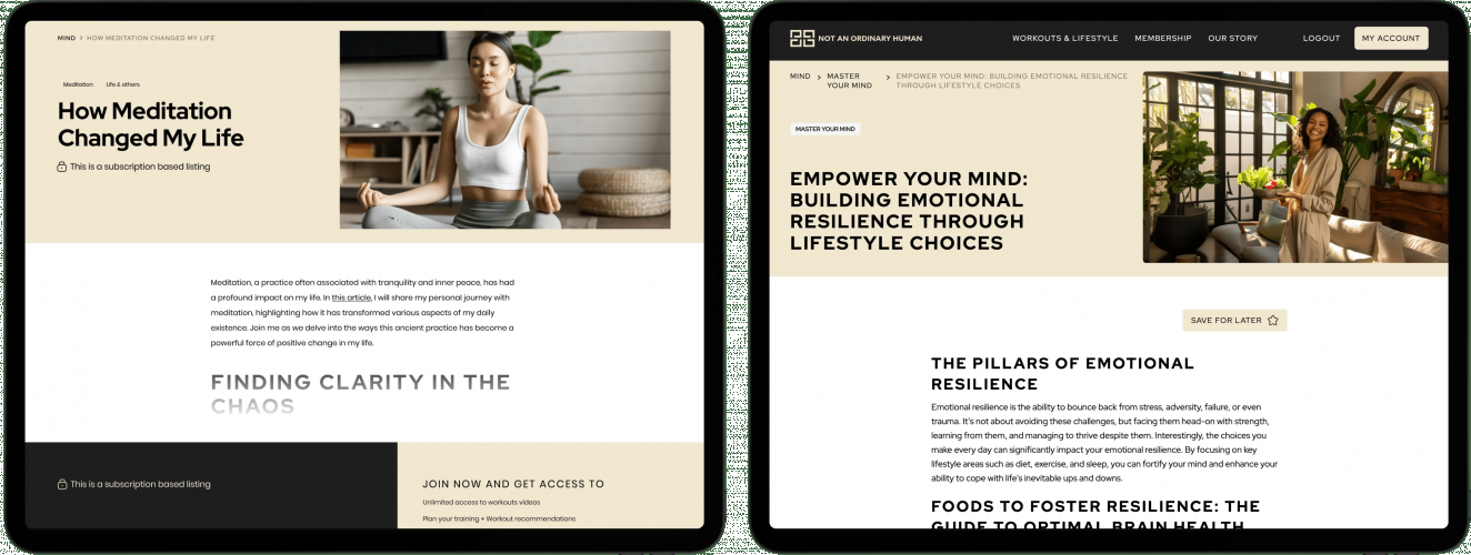 Fitness App - Web Design screenshot 4