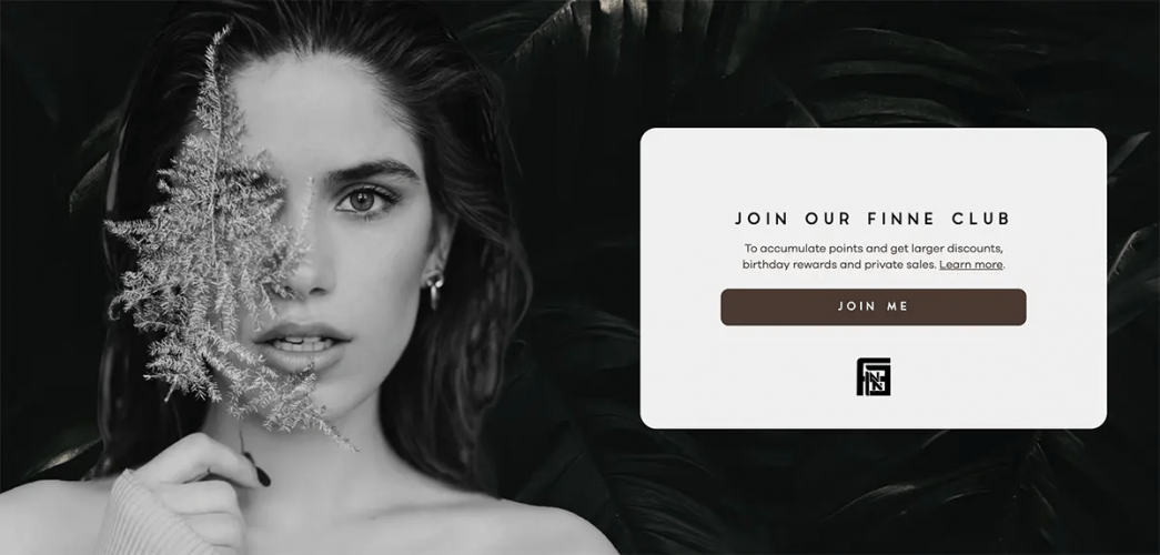 FINNE - High end jewelry ecommerce website screenshot 3