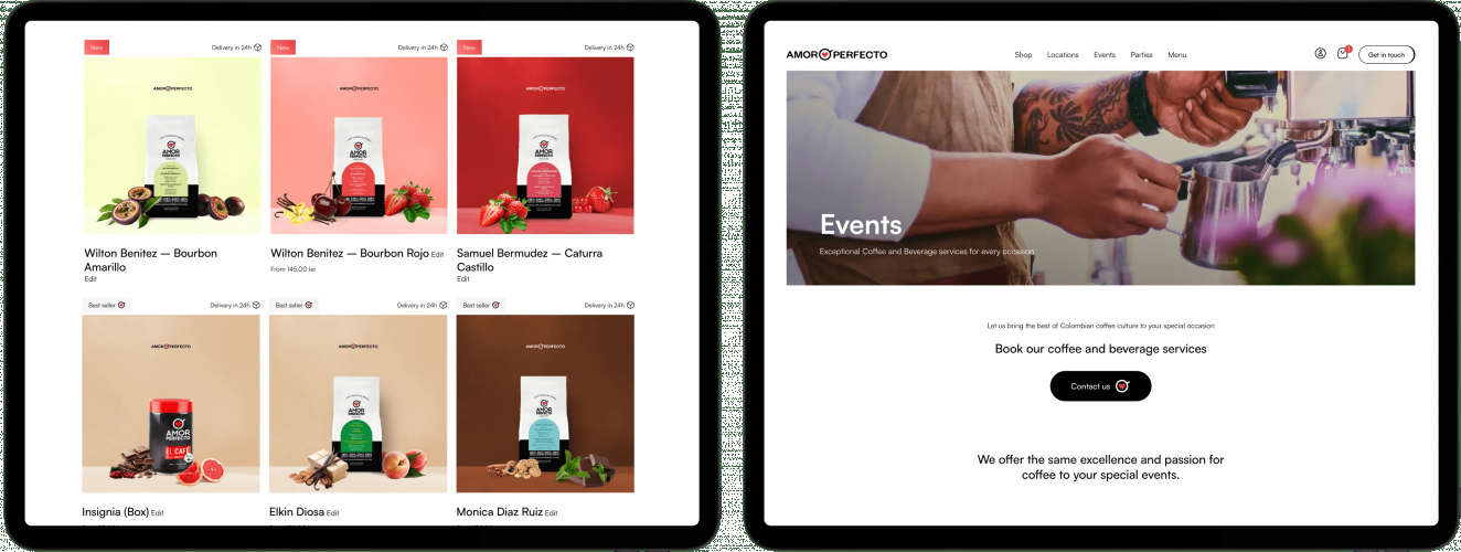 A brand new coffee experience: Amor Perfecto’s Brand and Website Design screenshot 2