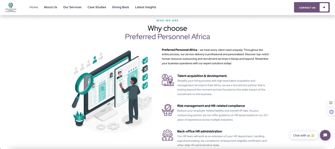 Website development | Human Resources Industry screenshot 3