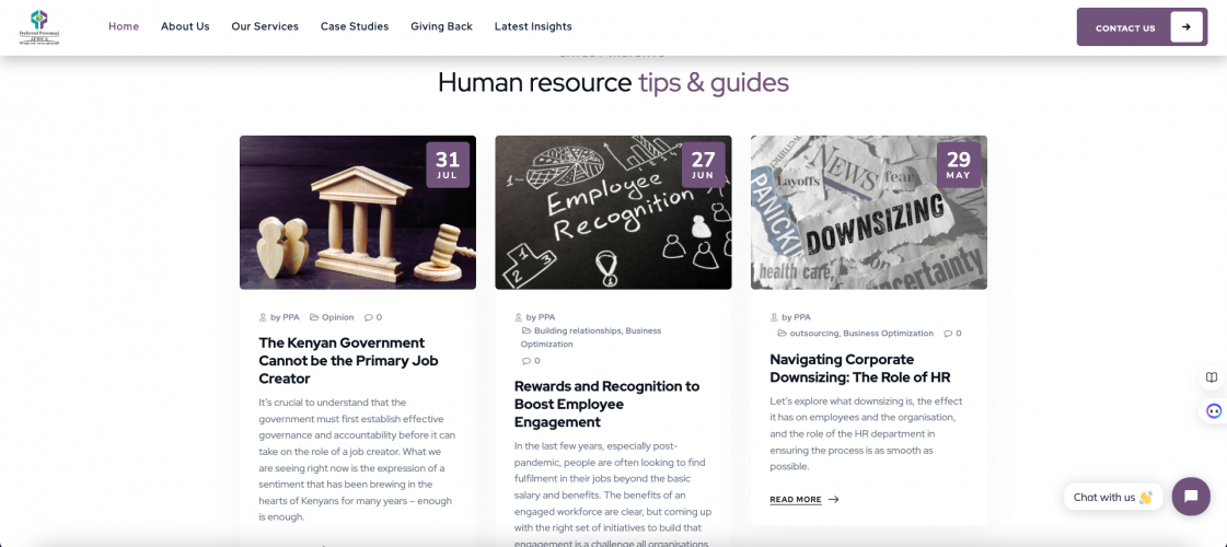 Website development | Human Resources Industry screenshot 4