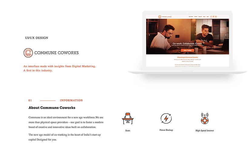 UI, UX & Frontend for Commune Coworks screenshot 1