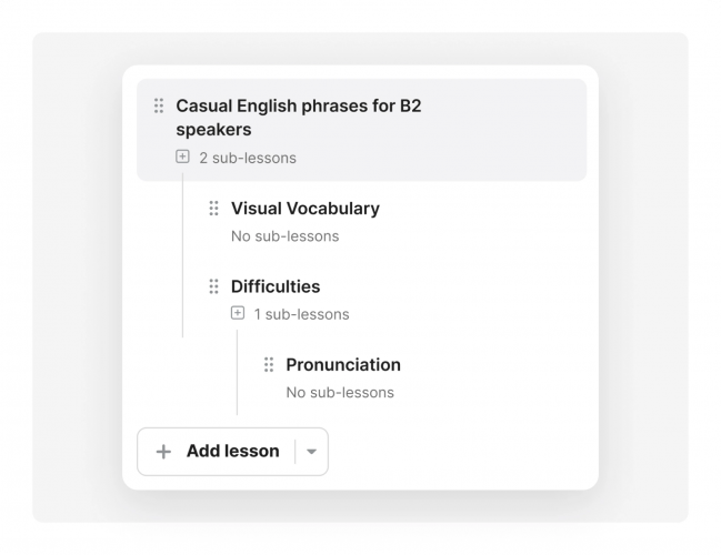 An eLearning management system screenshot 3