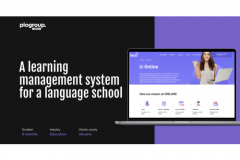  A learning management system for a language school