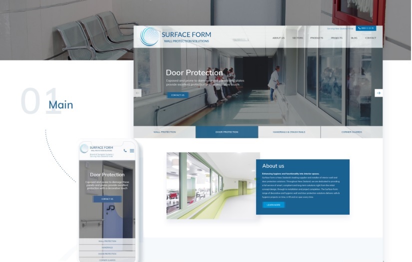 Surface Form website redesign screenshot 1