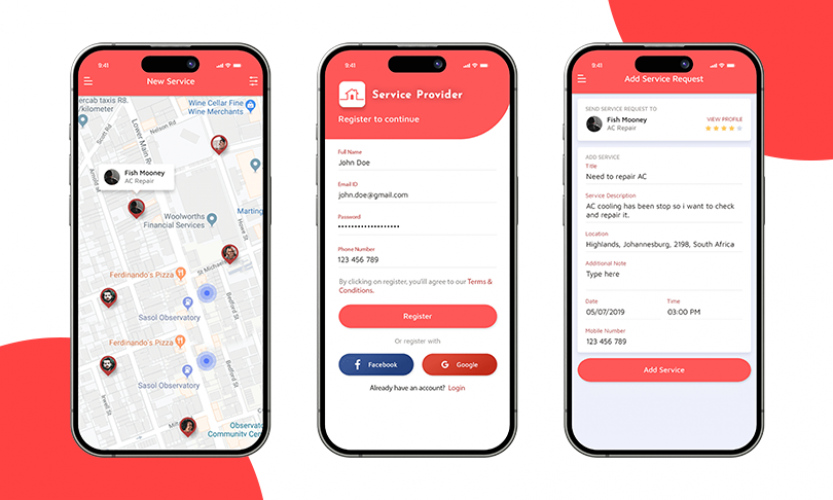 Service Provider App screenshot 1