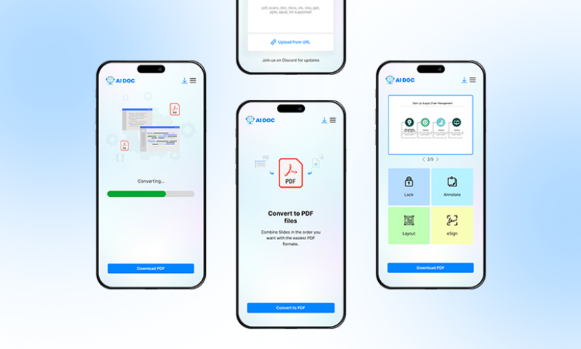 AI-Powered PDF Creation Web App screenshot 1