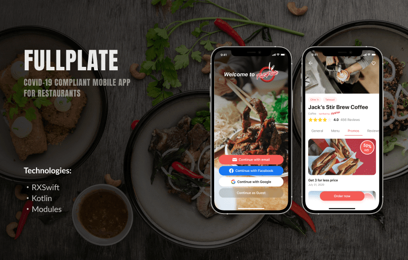FullPlate - mobile app for restaurants screenshot 1