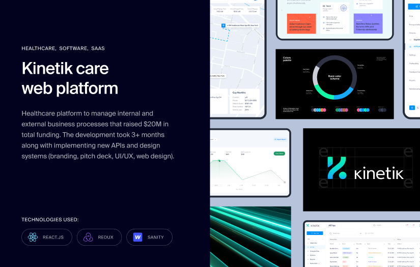 Kinetik care  web platform screenshot 1