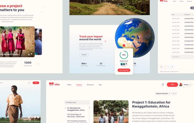 Mite - Experience the impact of your charity screenshot 1