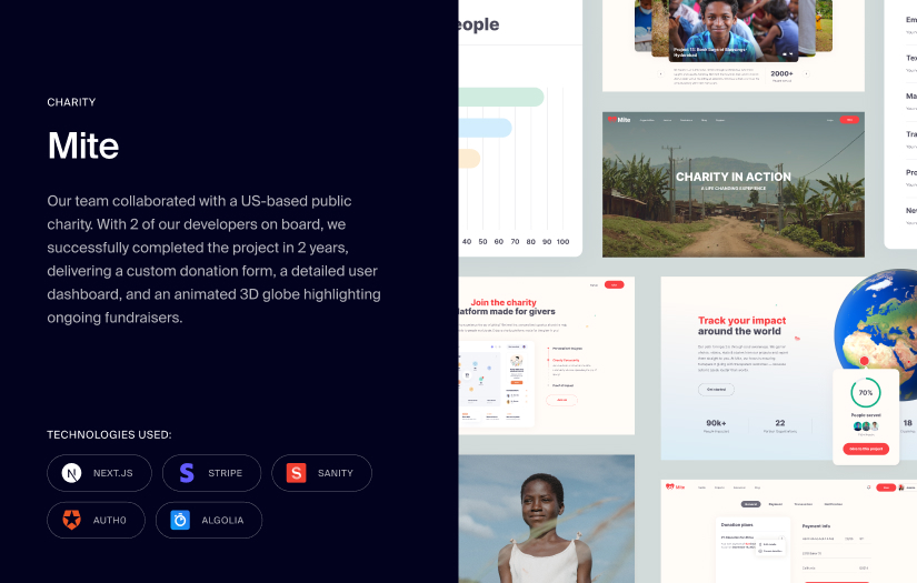 Mite - Experience the impact of your charity screenshot 2