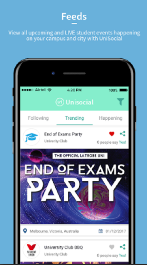 UniSocial screenshot 1