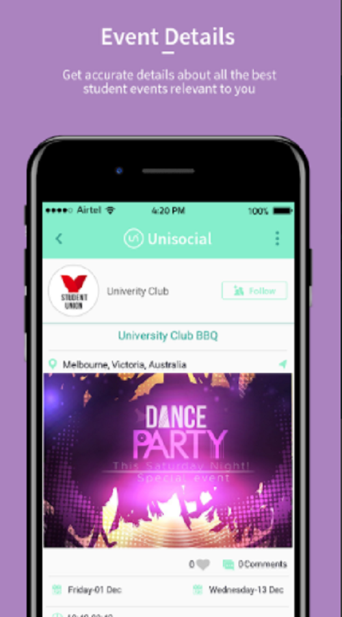 UniSocial screenshot 2