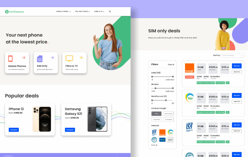 LetzCompare - Price Comparison Website screenshot 1