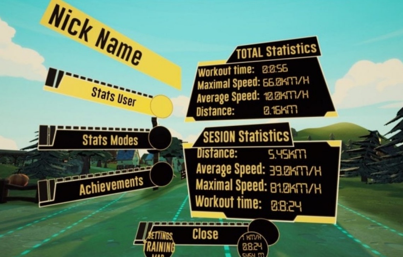 VR Fitness application screenshot 1