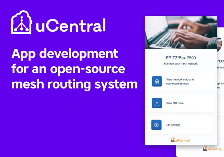 Web app for a mesh routing system screenshot 1
