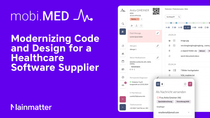 Modernizing Code and Design for a Healthcare Software Supplier screenshot 1