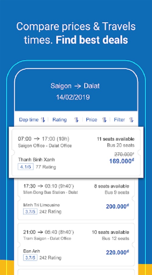 Vexere - Bus Booking Application screenshot 1