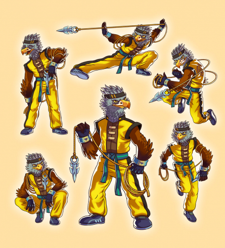 WingStriker Eagle Game Character Design screenshot 2