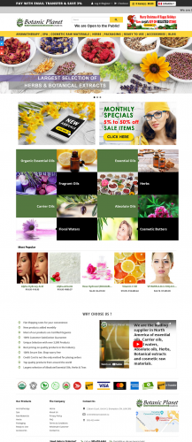 Create Ecommerce website for Essential Oils and Herbs in OpenCart screenshot 1