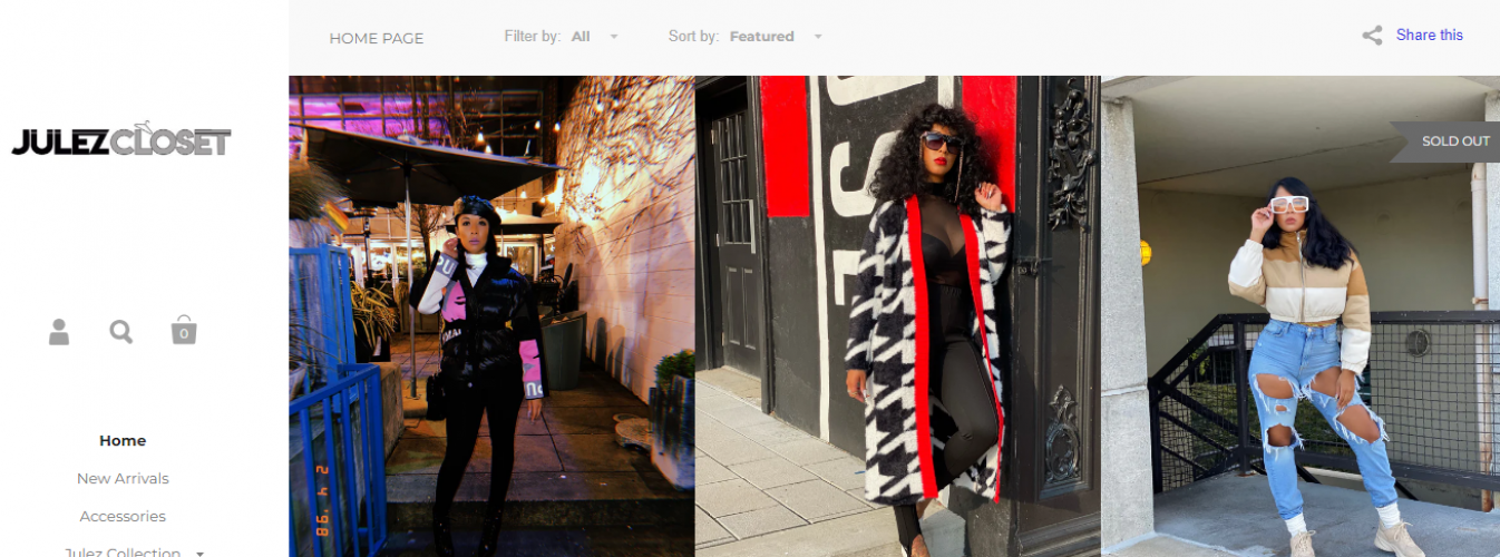 Create a unique clothing brand Shopify website screenshot 1