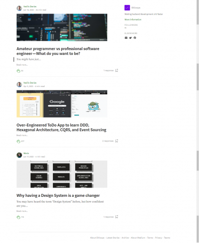 Creating a software building website Bitloops using React screenshot 1