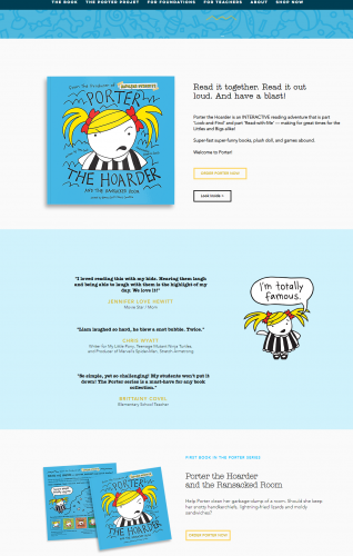 Create a Book website Porter the Hoarder using Wix screenshot 1