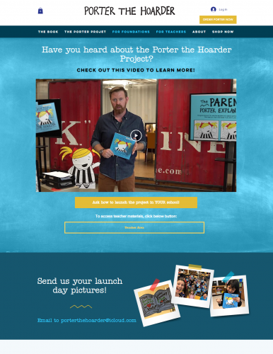 Create a Book website Porter the Hoarder using Wix screenshot 2