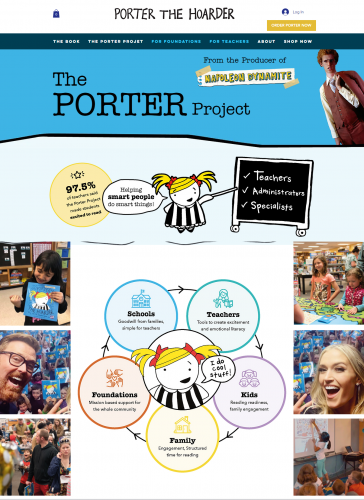 Create a Book website Porter the Hoarder using Wix screenshot 3
