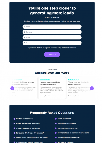 Create a marketing agency website using WordPress screenshot 3