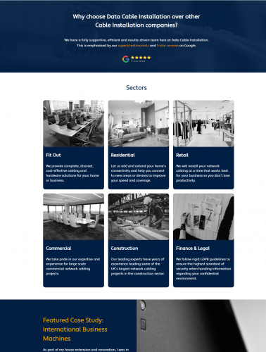 Create a Data Cable Installation website using WordPress screenshot 3