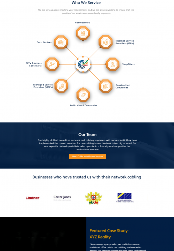 Create a Data Cable Installation website using WordPress screenshot 2