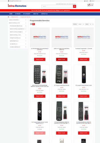 Design and Develop a Infra-Remotes website using Opencart screenshot 3