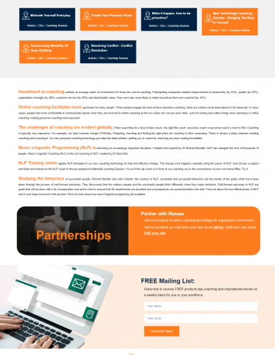 Create React website for online coaching technology screenshot 2