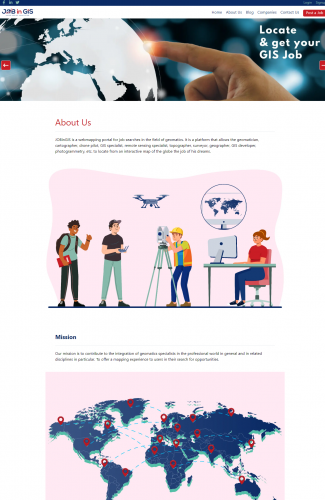 Create a Job Portal website using React in the field of geomatics screenshot 1