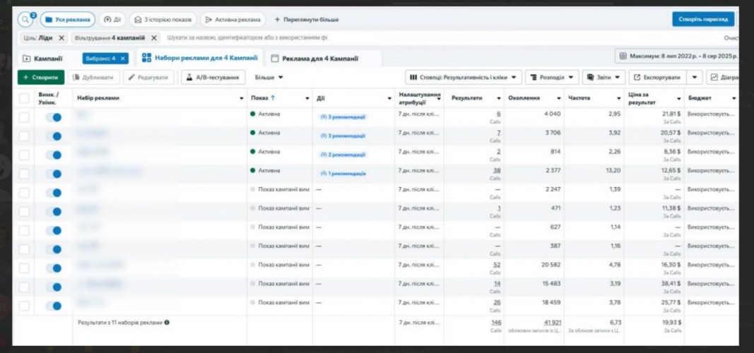 Targeted advertising for a construction materials retail website screenshot 1