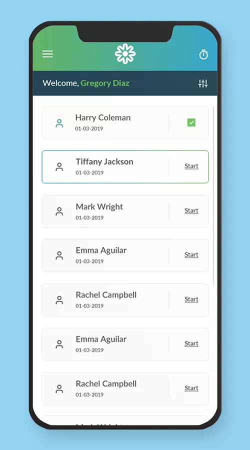 Geriatric In-Home Care - Android App and Website screenshot 1