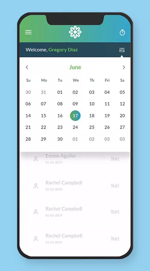 Geriatric In-Home Care - Android App and Website screenshot 2