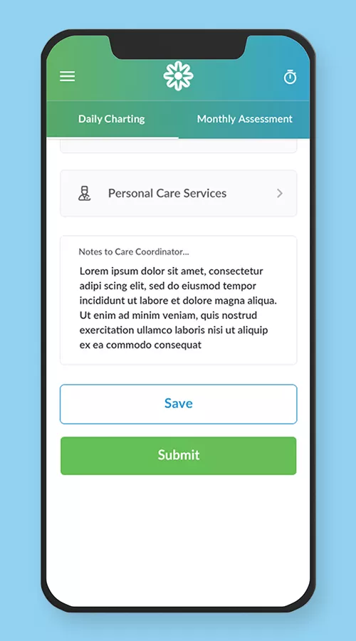 Geriatric In-Home Care - Android App and Website screenshot 3