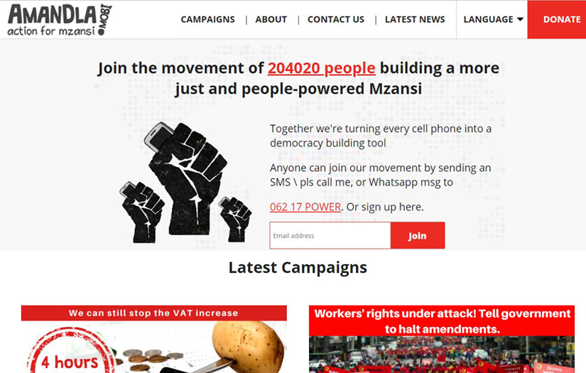 Amandla: community advocacy organisation screenshot 1