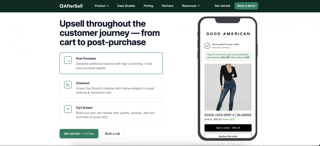 AfterSell Post Purchase Upsell - Shopify app screenshot 1