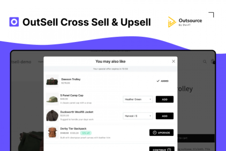 OutSell Cross Sell & Upsell screenshot 1