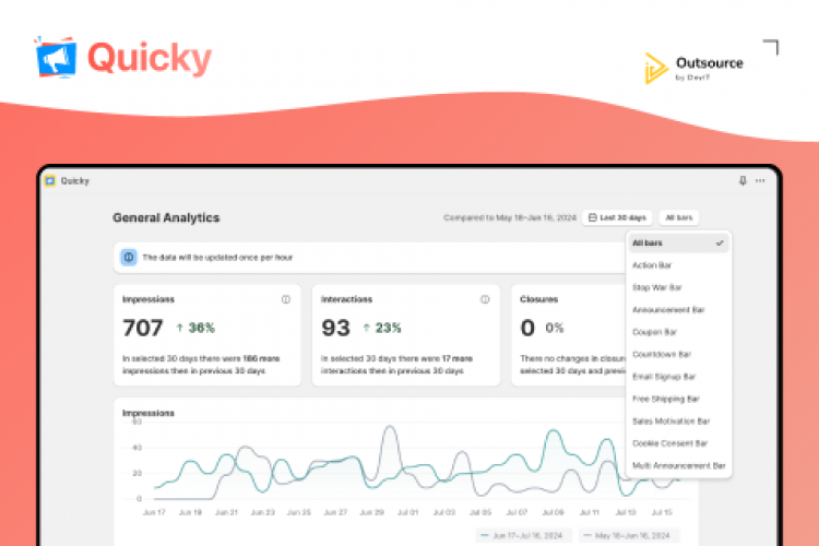 Quicky Trending Bars & Banners screenshot 1