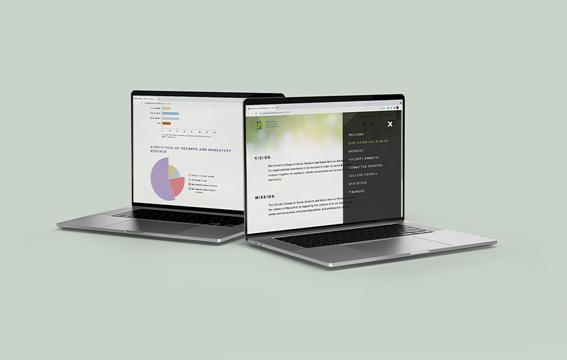 Digital Annual Report for the Ontario College of Social Workers and Social Service Workers (OCSWSSW) screenshot 2