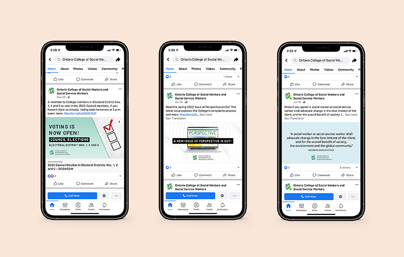 Social Media Template Design for the Ontario College of Social Workers and Social Service Workers (OCSWSSW) screenshot 2