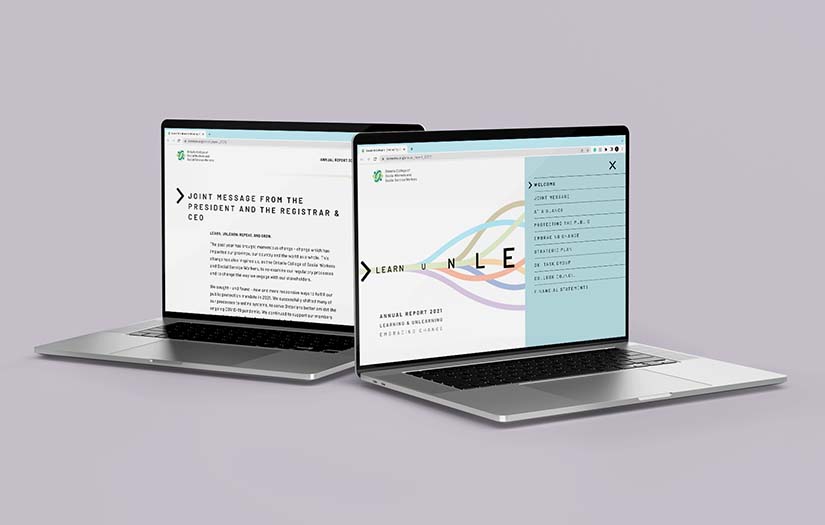 Digital Annual Report for the Ontario College of Social Workers and Social Service Workers (OCSWSSW) screenshot 2