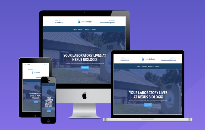 Website Development and Design for Laboratory screenshot 1