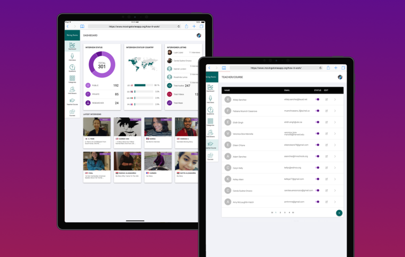 Moving Stories - Admin Dashboard screenshot 1